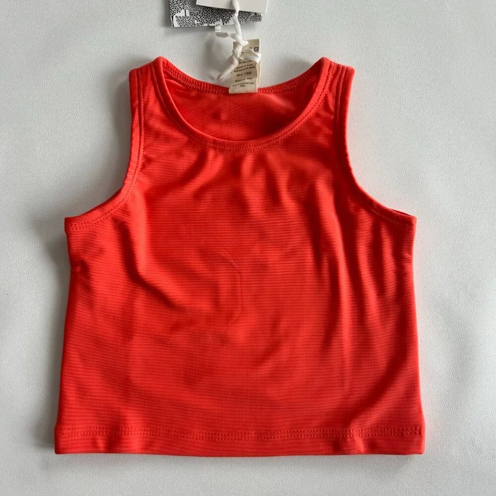 NWT Kate Quinn Tank Rash Guard Swim Top 6-12M Emberglow Orange Sleeveless